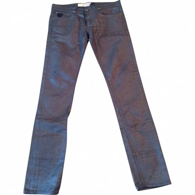 Pre-owned April77 Slim Jeans In Metallic