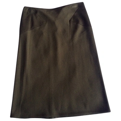 Pre-owned Alaïa Wool Skirt In Green