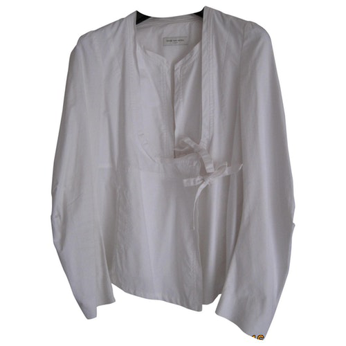 Dries Van Noten White Cotton Jacket | ModeSens