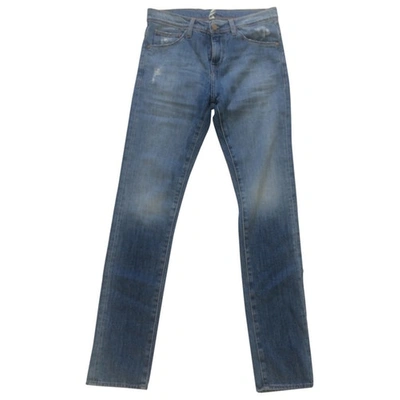 Pre-owned Acquaverde Blue Cotton Jeans