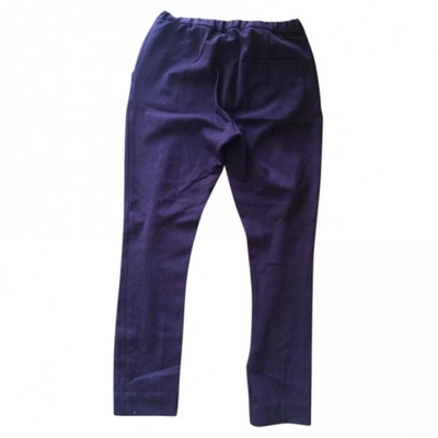 Pre-owned Cos Purple Cotton Trousers