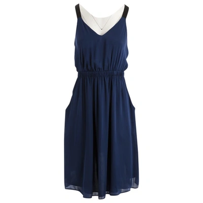 Pre-owned Theyskens' Theory Mid-length Silk Dress In Blue