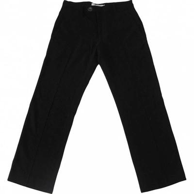 Pre-owned Opening Ceremony Wool Straight Pants In Black