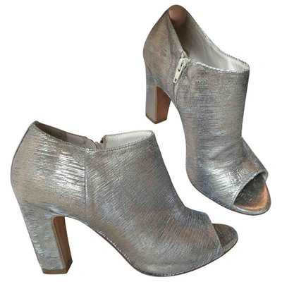 Pre-owned Fiorifrancesi Silver Leather Heels