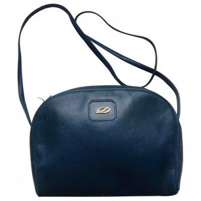 Pre-owned St Dupont Leather Handbag In Blue