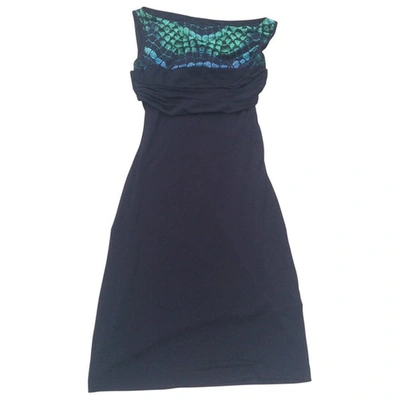 Pre-owned Just Cavalli Mini Dress In Navy