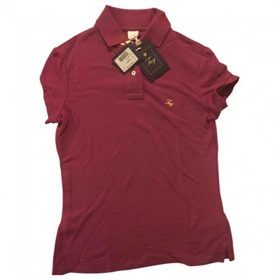 Pre-owned Fay Burgundy Cotton Top