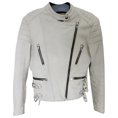 Pre-owned Rika Ecru Leather Jacket