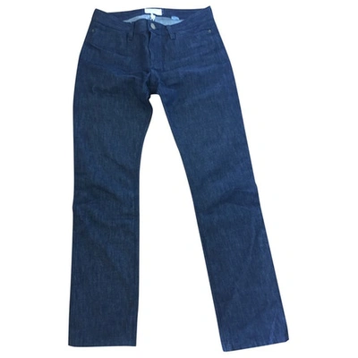 Pre-owned Current Elliott Straight Jeans In Blue