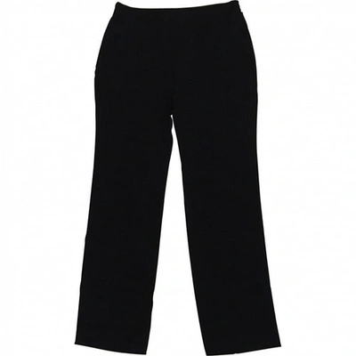Pre-owned Lanvin Straight Pants In Black