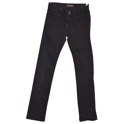 Pre-owned Acquaverde Straight Jeans In Black