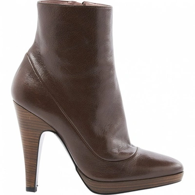 Pre-owned Barbara Bui Leather Boots In Brown