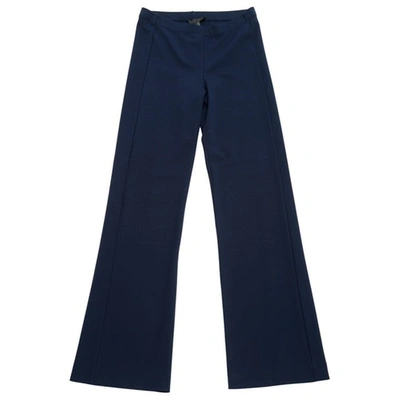 Pre-owned Donna Karan Trousers In Navy