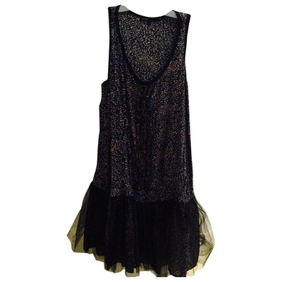 Pre-owned Maje Black Silk Dress