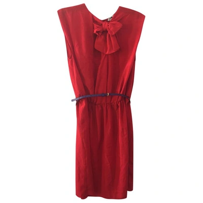 Pre-owned M Missoni Silk Mini Dress In Red