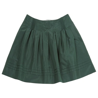 PRADA Pre-owned Silk Mid-length Skirt In Green