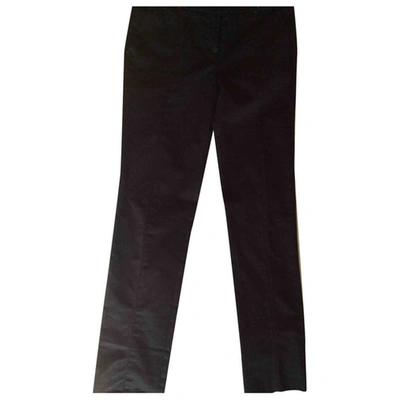 Pre-owned Sandro Straight Pants In Black