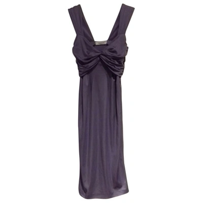 Pre-owned Valentino Silk Mid-length Dress In Purple