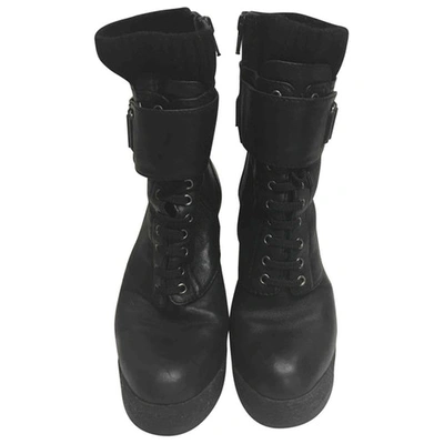 Pre-owned By Malene Birger Leather Boots In Black