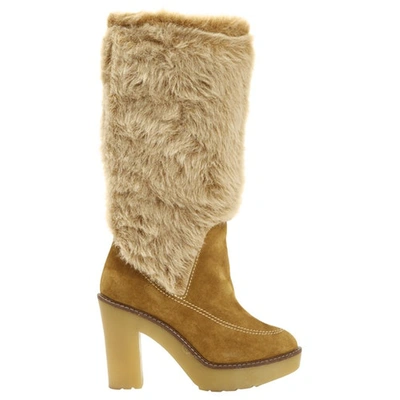 Pre-owned Sonia By Sonia Rykiel Beige Suede High Heel