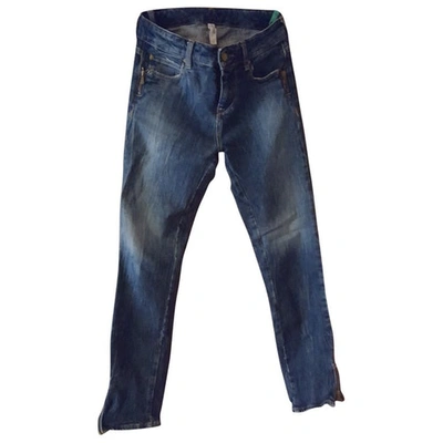 Pre-owned Acquaverde Slim Pants In Blue