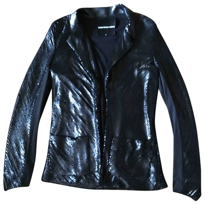 Pre-owned American Retro Glitter Jacket In Black