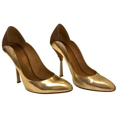 Pre-owned Giuseppe Zanotti Leather Heels In Gold