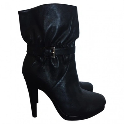 Pre-owned Michael Kors Leather Boots In Black