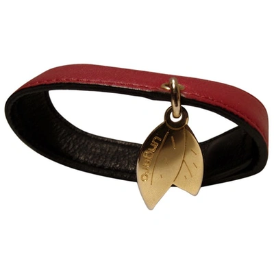 Pre-owned Emanuel Ungaro Leather Bracelet In Red