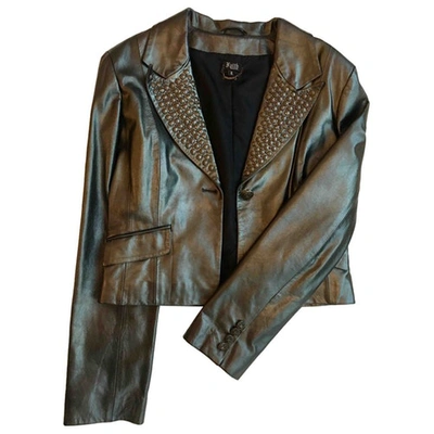 Pre-owned Faith Connexion Leather Short Vest In Metallic