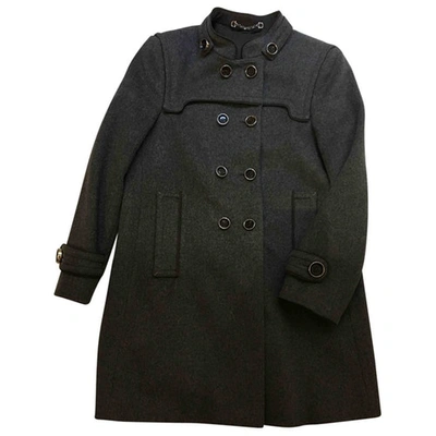 Pre-owned Gucci Wool Coat In Grey