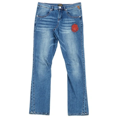 Pre-owned Roberto Cavalli Straight Jeans In Blue