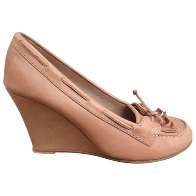 Pre-owned Comptoir Des Cotonniers Leather Flats In Camel