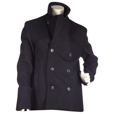 Pre-owned April77 Navy Wool Coat