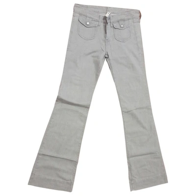 Pre-owned Acquaverde Grey Cotton Jeans