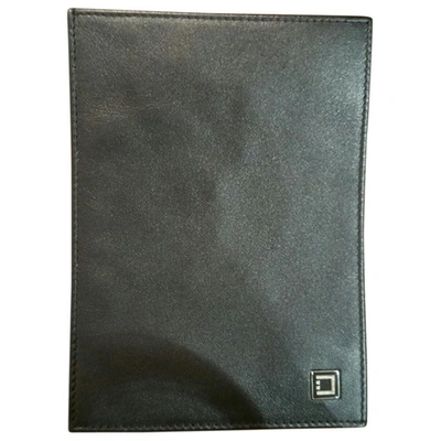 Pre-owned St Dupont Leather Wallet In Black