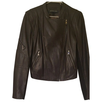 Pre-owned Andrew Marc Leather Jacket In Black