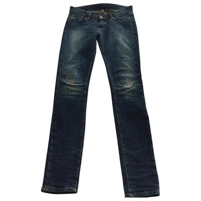 Pre-owned Acquaverde Blue Cotton - Elasthane Jeans