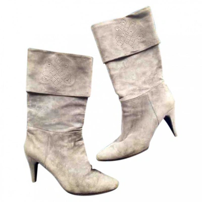 Pre-owned Charles Jourdan Ankle Boots In Grey