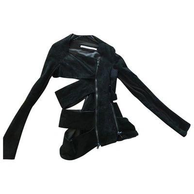 Pre-owned Alessandra Marchi Black Suede Jackets