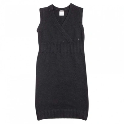 Pre-owned Chanel Cashmere Dress In Black