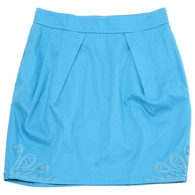 Pre-owned Matthew Williamson Mini Skirt In Blue