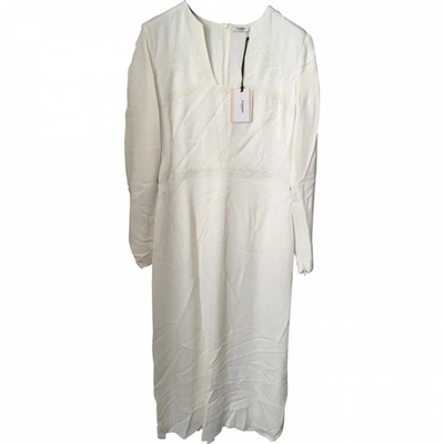 Pre-owned Vilshenko Silk Mid-length Dress In White