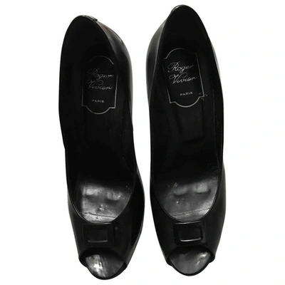 Pre-owned Roger Vivier Patent Leather Heels In Black