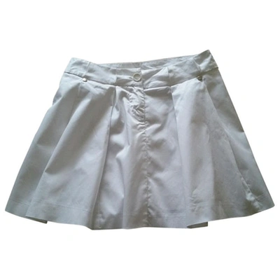Pre-owned Patrizia Pepe Mini Skirt In White