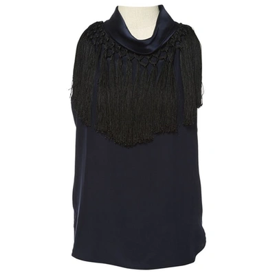 Pre-owned Altuzarra Silk Top In Navy