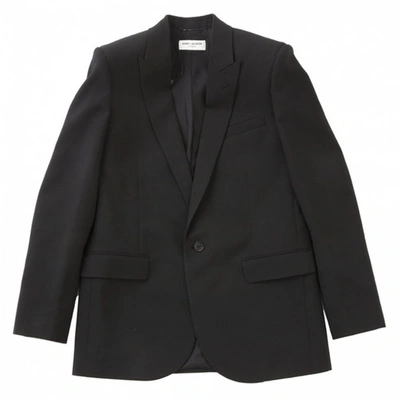 Pre-owned Saint Laurent Black Wool Jacket