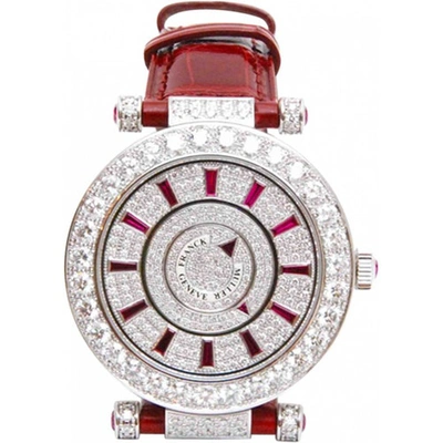 Pre-owned Franck Muller White Gold Watch In Red