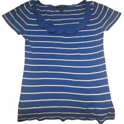 Pre-owned Lauren Ralph Lauren Blue Cotton Top