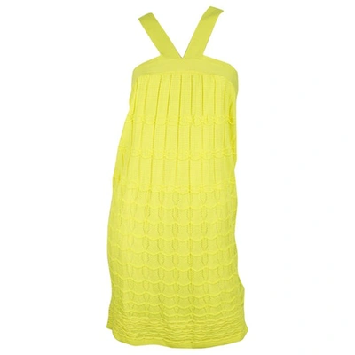 Pre-owned M Missoni Mini Dress In Yellow